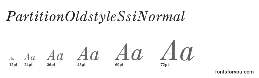 PartitionOldstyleSsiNormal Font Sizes