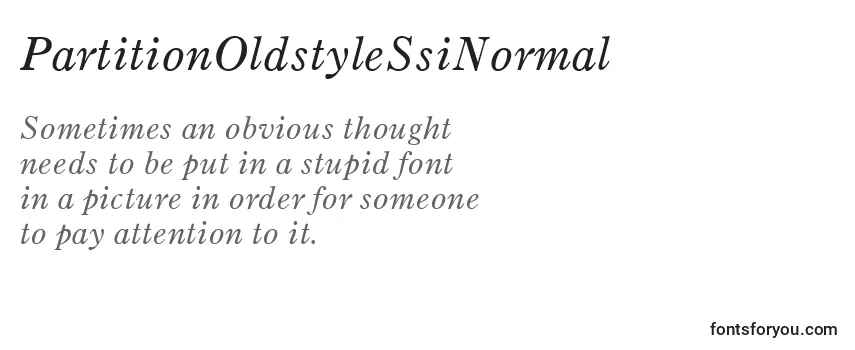 PartitionOldstyleSsiNormal Font