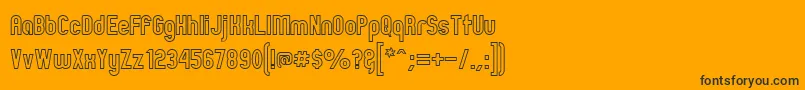 ZillahModernOuline Font – Black Fonts on Orange Background