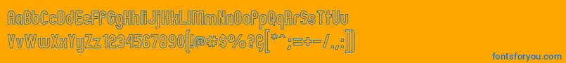 ZillahModernOuline Font – Blue Fonts on Orange Background