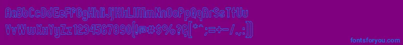 ZillahModernOuline Font – Blue Fonts on Purple Background