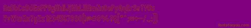 ZillahModernOuline-Schriftart – Braune Schriften auf violettem Hintergrund