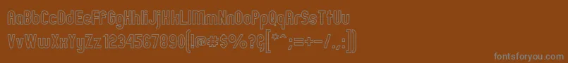 ZillahModernOuline Font – Gray Fonts on Brown Background