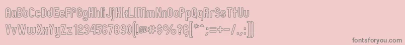 ZillahModernOuline Font – Gray Fonts on Pink Background