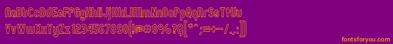 Weitere Informationen zur ZillahModernOuline-Schriftart ZillahModernOuline-Schriftart – Orangefarbene Schriften auf violettem Hintergrund