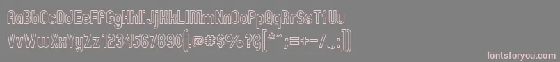 ZillahModernOuline Font – Pink Fonts on Gray Background