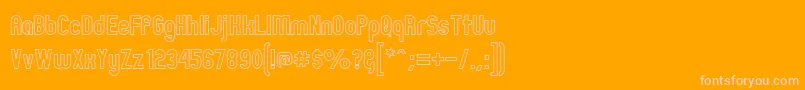 ZillahModernOuline Font – Pink Fonts on Orange Background