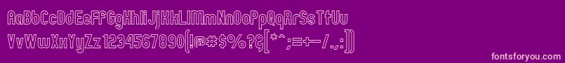 ZillahModernOuline Font – Pink Fonts on Purple Background