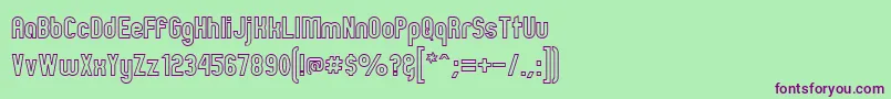 ZillahModernOuline Font – Purple Fonts on Green Background