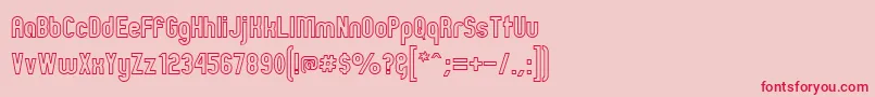フォントZillahModernOuline – ピンクの背景に赤い文字