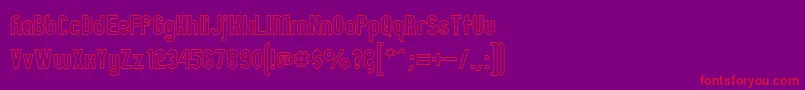 fuente ZillahModernOuline – Fuentes Rojas Sobre Fondo Morado