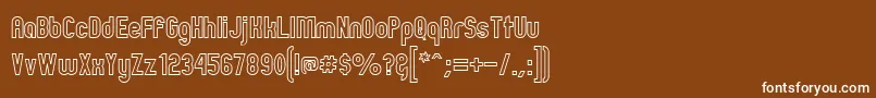 ZillahModernOuline Font – White Fonts on Brown Background