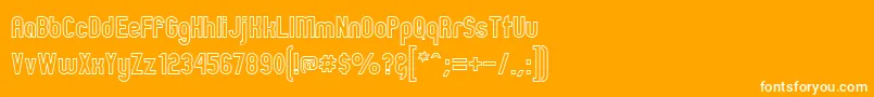 ZillahModernOuline Font – White Fonts on Orange Background