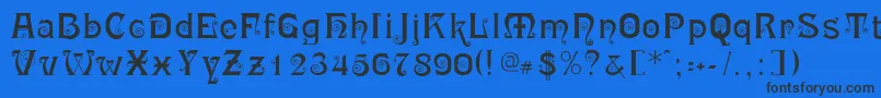 RingletBlack Font – Black Fonts on Blue Background