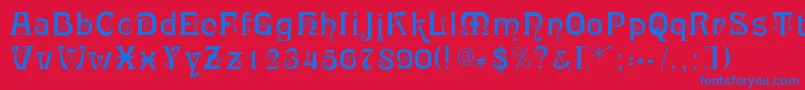 RingletBlack Font – Blue Fonts on Red Background