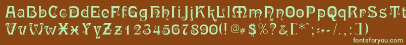 RingletBlack Font – Green Fonts on Brown Background