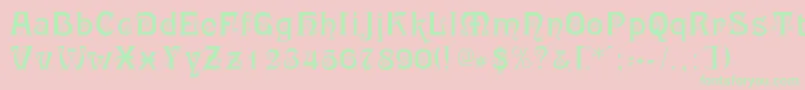 RingletBlack-Schriftart – Grüne Schriften auf rosa Hintergrund