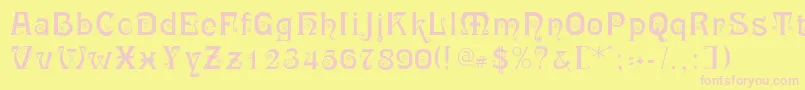 RingletBlack Font – Pink Fonts on Yellow Background