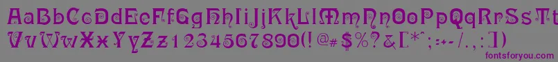 RingletBlack Font – Purple Fonts on Gray Background