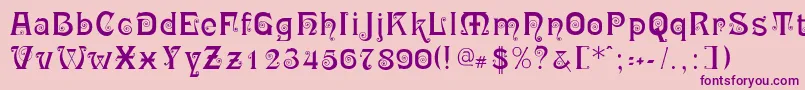 RingletBlack Font – Purple Fonts on Pink Background