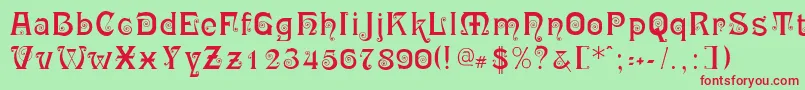 RingletBlack Font – Red Fonts on Green Background