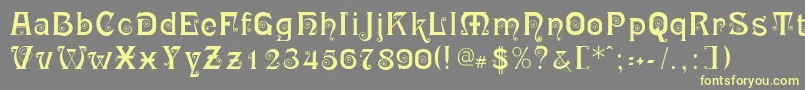 RingletBlack Font – Yellow Fonts on Gray Background