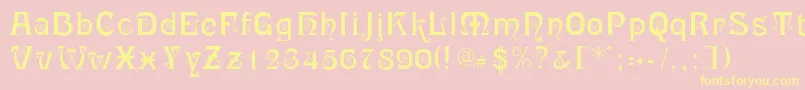 RingletBlack Font – Yellow Fonts on Pink Background