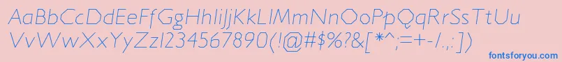 JillicanelItalic Font – Blue Fonts on Pink Background