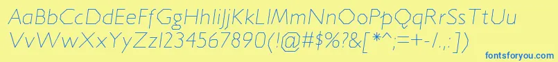 JillicanelItalic Font – Blue Fonts on Yellow Background