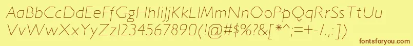 JillicanelItalic Font – Brown Fonts on Yellow Background