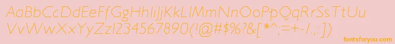 JillicanelItalic Font – Orange Fonts on Pink Background