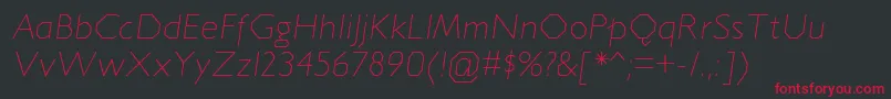 JillicanelItalic Font – Red Fonts on Black Background