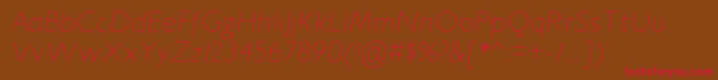 JillicanelItalic Font – Red Fonts on Brown Background