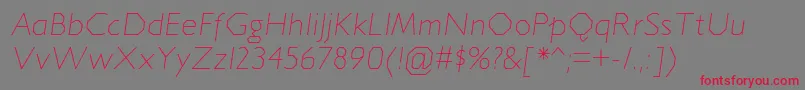 JillicanelItalic-fontti – punaiset fontit harmaalla taustalla