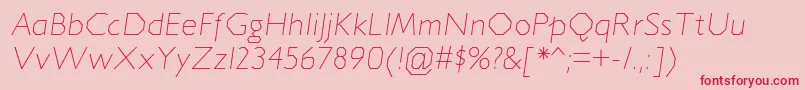 JillicanelItalic Font – Red Fonts on Pink Background