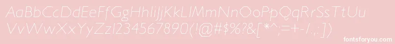 JillicanelItalic Font – White Fonts on Pink Background