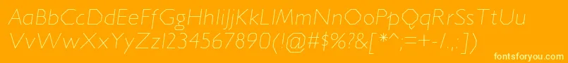 JillicanelItalic Font – Yellow Fonts on Orange Background