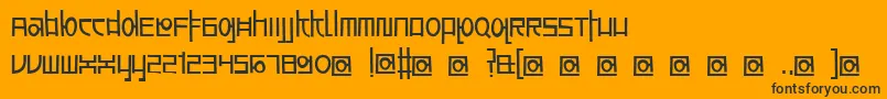 AwesomeSouthKorea Font – Black Fonts on Orange Background