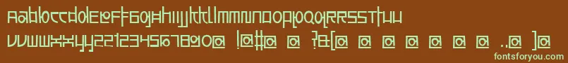 AwesomeSouthKorea Font – Green Fonts on Brown Background