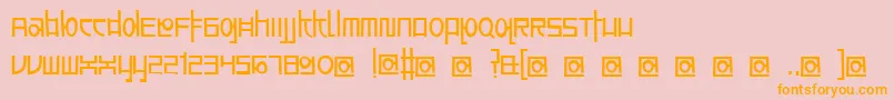 AwesomeSouthKorea Font – Orange Fonts on Pink Background