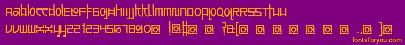 AwesomeSouthKorea Font – Orange Fonts on Purple Background