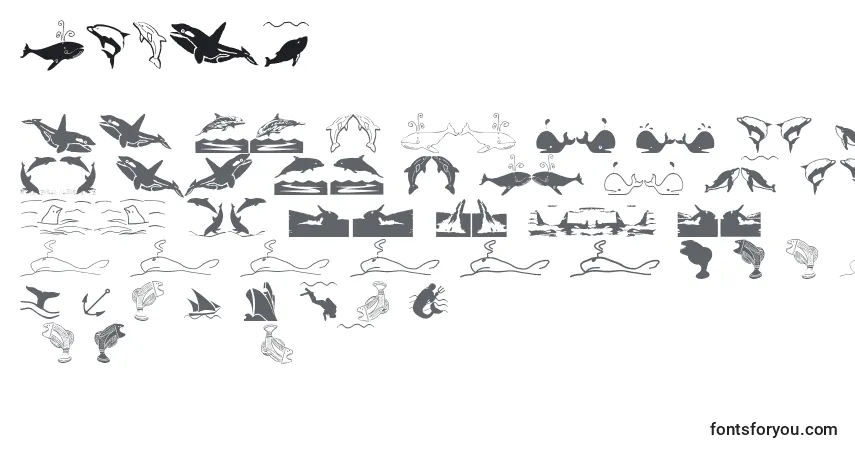 Schriftart Orcas – Alphabet, Zahlen, spezielle Symbole