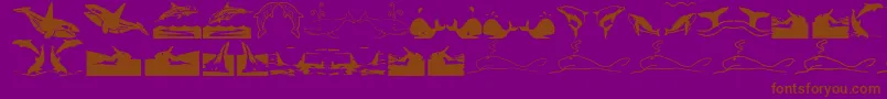 Więcej informacji o czcionce Orcas Czcionka Orcas – brązowe czcionki na fioletowym tle