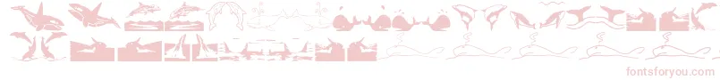 フォントOrcas – 白い背景にピンクのフォント