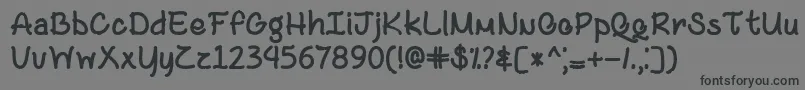 フォントBlackAndBitterCoffeeTtf – 黒い文字の灰色の背景