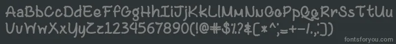 BlackAndBitterCoffeeTtf Font – Gray Fonts on Black Background