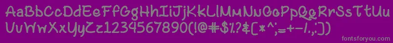 Czcionka BlackAndBitterCoffeeTtf – szare czcionki na fioletowym tle