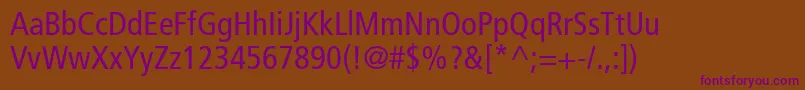 Шрифт FrutigerLt57Condensed – фиолетовые шрифты на коричневом фоне