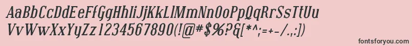 CovingtonBoldItalic Font – Black Fonts on Pink Background