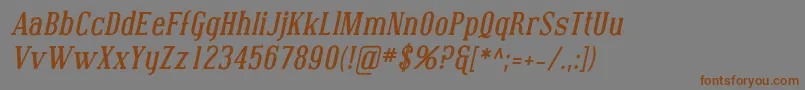 CovingtonBoldItalic Font – Brown Fonts on Gray Background